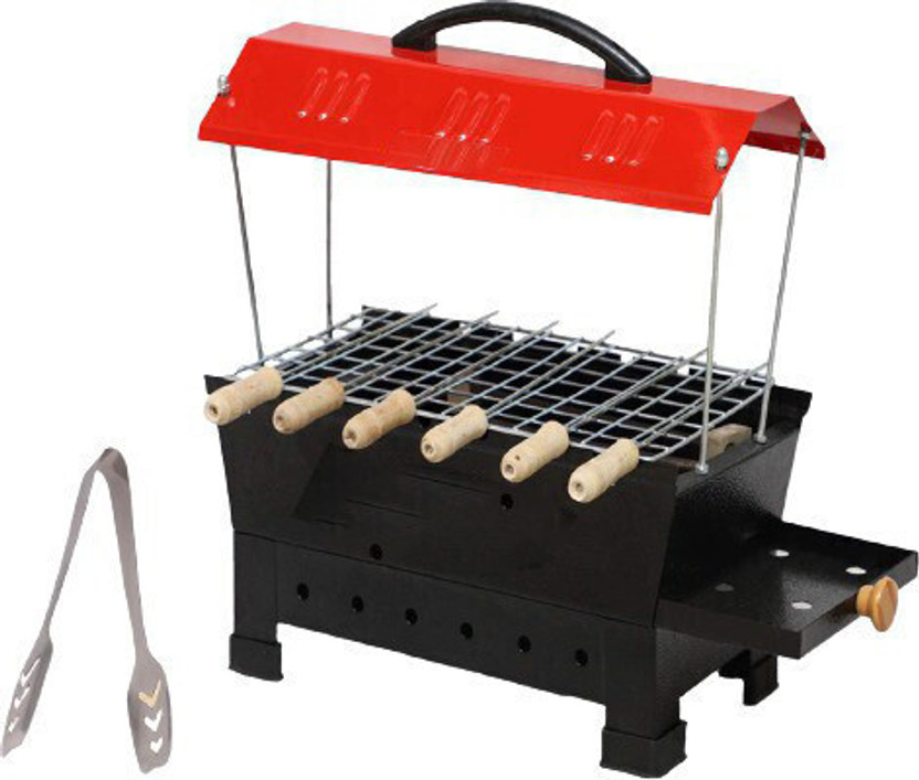 WELLBERG 2-in-1 1200W Portable BBQ for Versatile Cooking at Home, Roasting Charcoal & Electric Grill