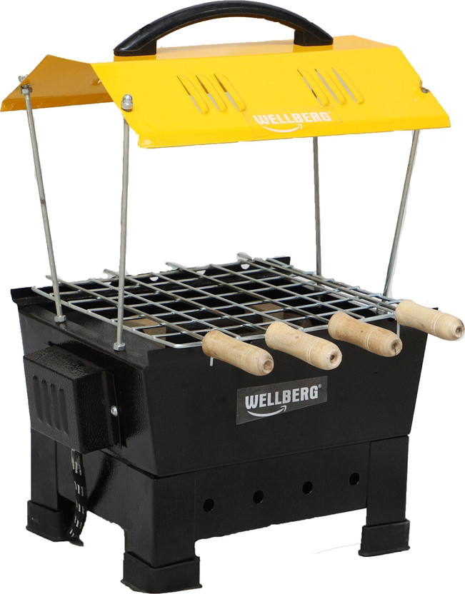 WELLBERG 1200W 2-in-1 BBQ, Perfect for Home Cooking, Versatile Meal Options Charcoal & Electric Grill