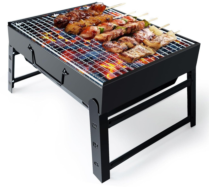 ProHome Portable Foldable BBQ Grill for Camping, Picnic and Garden Cooking Charcoal Grill(Portable, Foldable)