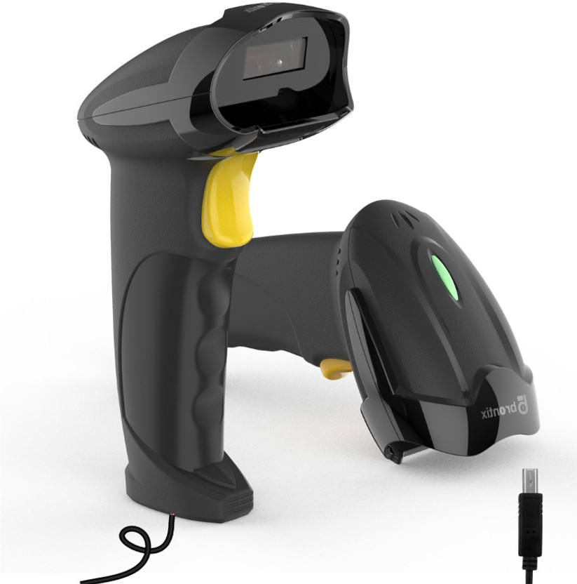 Brontix X1-Barcode Scanner Wired 2D & 1D Super Fast | QR Code Scanner Rechargeable X1 Barcode Scanner 2D Camera Barcode Scanner(Mobile Computer)