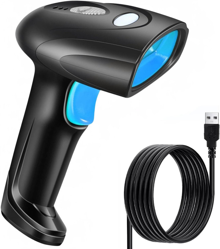 AVIER HT410 Barcode and QR 2D &1D Wired Handheld Indicator with Induction scanning and Suffix Settings 2D Camera Barcode Scanner 2D Camera Barcode Scanner(Handheld)