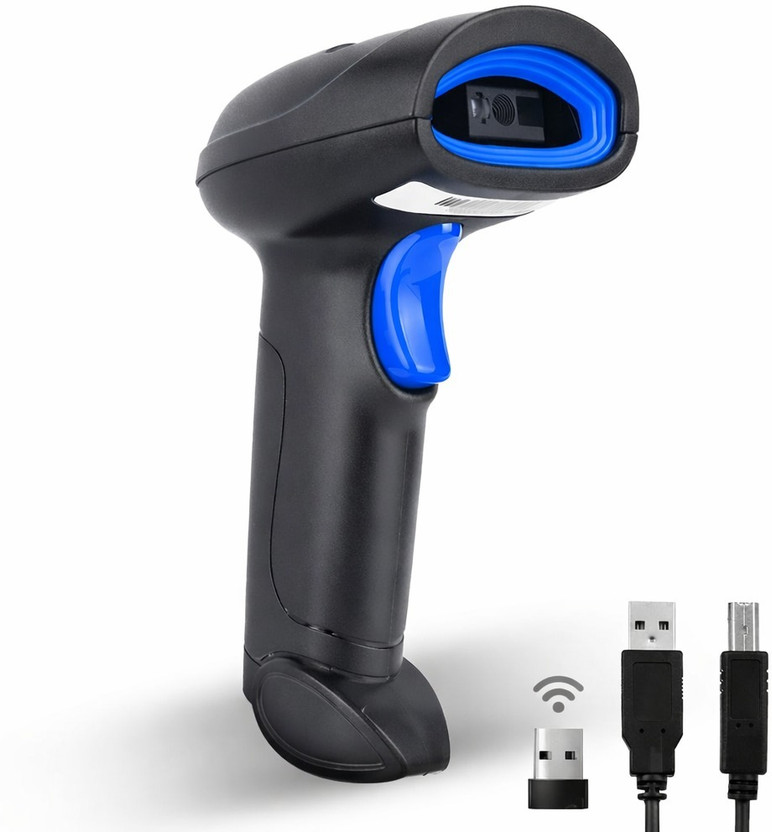 AVIER AV55D Wireless 2.4GHz 2D&1D Barcode Scanner (QR Code & Barcode) Wired & Wireless Connectivity | Induction Scanning with Built-in Illumination Light |Strong ABS 2D Camera Barcode Scanner(Handheld)