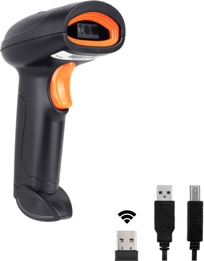 Pixra PX40 Wireless 2.4GHz 2D & 1D Barcode Scanner & QR Code Scanner Laser Barcode Scanner(Handheld)