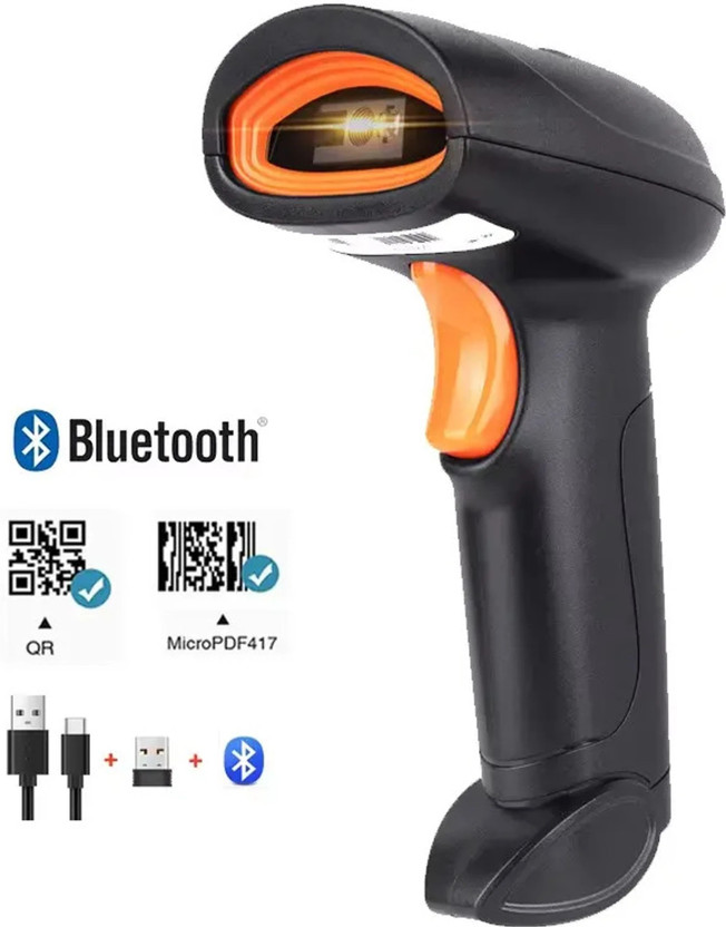 Truecode AV20 4.4GHz 2D & 1D Built-in Illumination Light Laser Wired,Wireless Rechargeable Connectivity | Induction Scanning 2D Camera Barcode Scanner(Handheld)