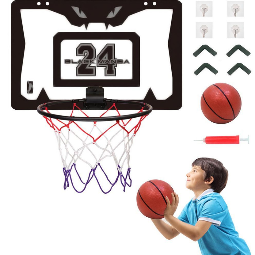 PLAY PLAY HARD Kids Indoor Basketball Hoop Set Wall Mounted Mini Hoop for Playroom Basketball Ring(3 Basketball Size With Net) - Flipkart Deal