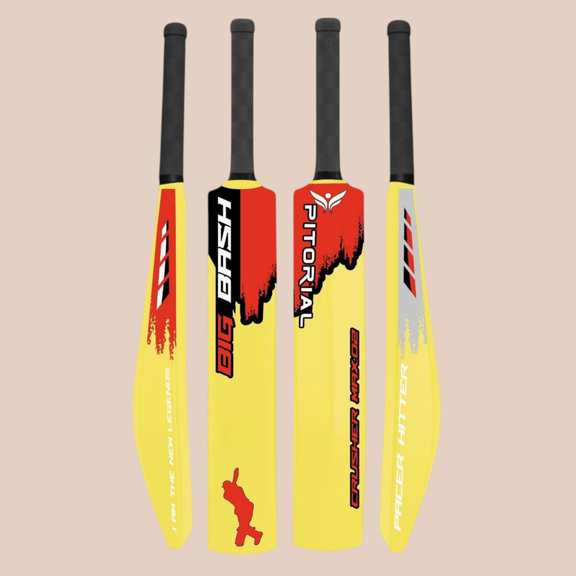 pitorial PVC Plastic Cricket Bat for Kids Lightweight Outdoor Practice Bat PVC/Plastic Cricket  Bat For 6 - 7 Yrs(450-550 g)