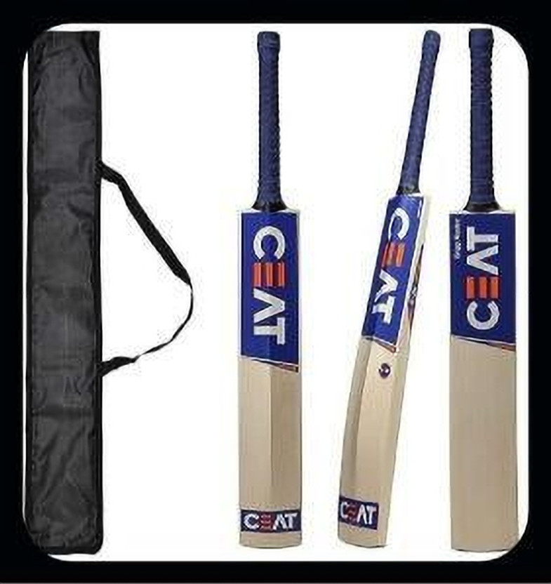 Ishu Sports Ceat Kashmir Willow Cricket Bat With Bat Cover For Leather Ball-Best Kashmir Willow Cricket  Bat For 15+ Yrs(900-1200 g)