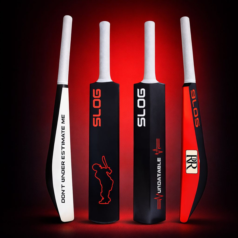 RUNES & RAGS THE ORIGINAL Slog Red full size Plastic Tennis Bat PVC/Plastic Cricket  Bat For 15+ Yrs(0.7-0.8 kg)