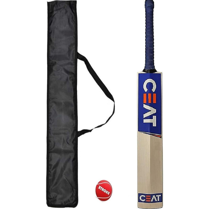 XTROKE XTROKE Natural Popular Willow Cricket Bat With Ball & Bat Cover (1000 To 1200 g) Poplar Willow Cricket  Bat For 15+ Yrs(0.9 kg) - Flipkart Deal