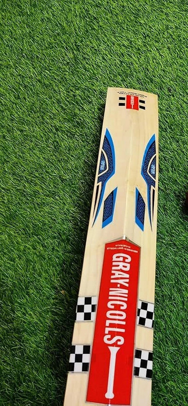 Y2M Pro Gray Nicolls (Size-6) Handcrafted Type A Blue English Willow Cricket  Bat For 11 - 13 Yrs(900 g)