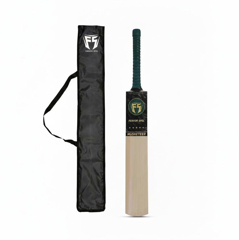 Fervor Spel Kashmir Willow Grade II ( LH ) Kashmir Willow Cricket  Bat For 15+ Yrs(1.2 kg)