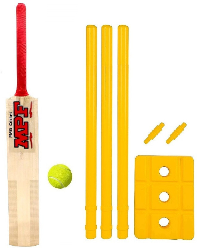 PMG Genius Cricket Bat with PVC Wicket Set & 1 Tennis Ball|Ideal for Aged 5-9 PVC/Plastic Cricket  Bat For 6 - 7 Yrs(0.8 kg)