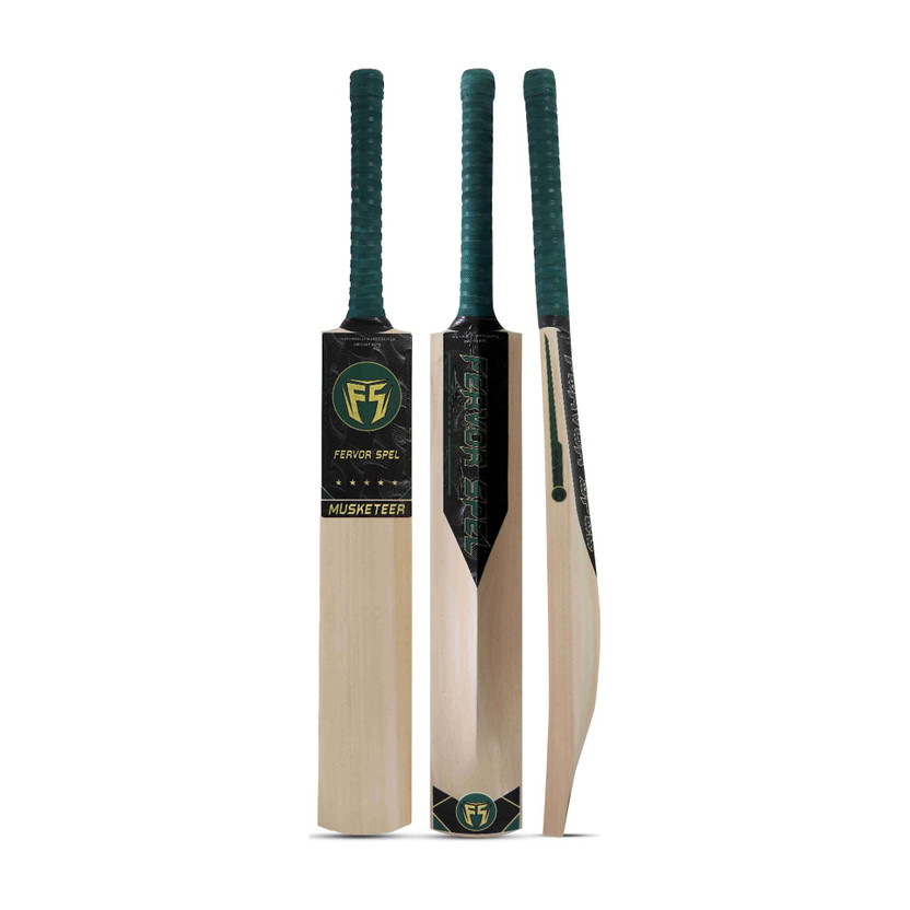 Fervor Spel Kashmir Willow Grade II Kashmir Willow Cricket  Bat For 15+ Yrs(1220-1280)