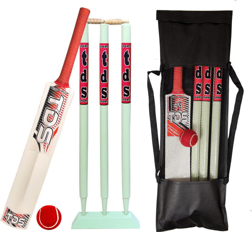 Hapto Jumbo Size 6 plane cricket kit Age 11 to 14 years Poplar Willow Cricket  Bat For 9 - 11 Yrs(1.1 kg)