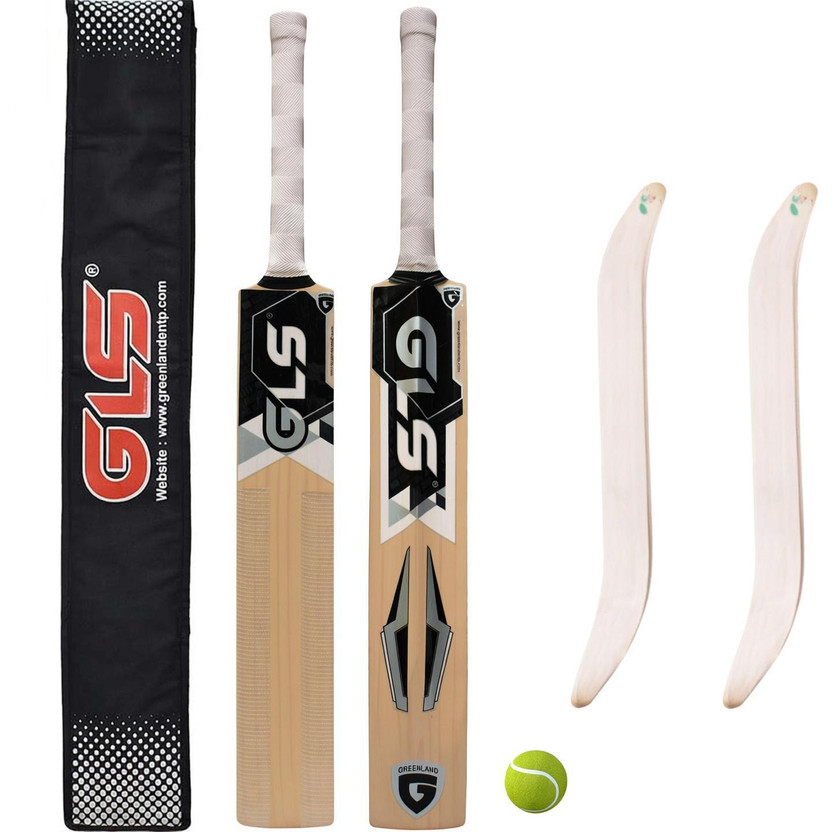 GLS Slogger Cricket Tennis Full Size with Free Tetron Cover and Tennis Ball Poplar Willow Cricket  Bat For 15+ Yrs(800-1000 g)