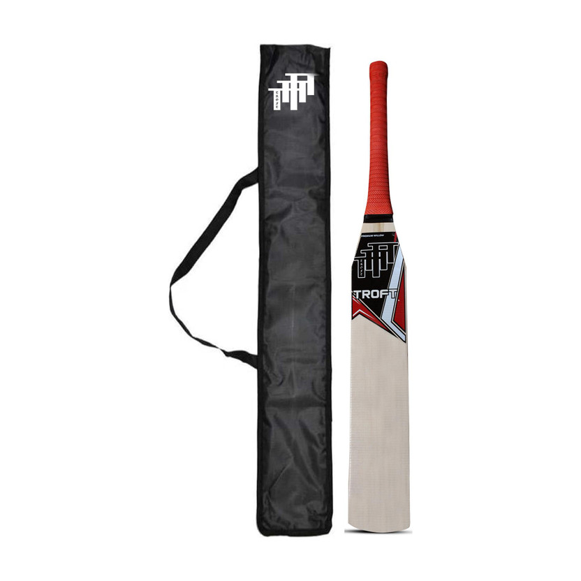 TrofT V-SHAPED Mongoose Kashmir Willow Cricket  Bat For 15+ Yrs(1100 g)