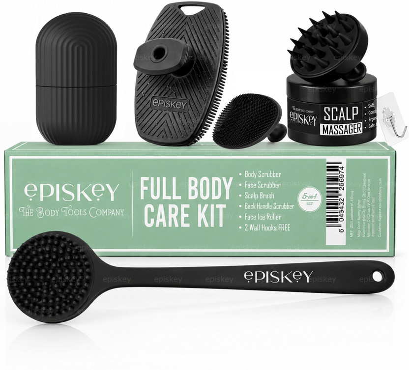 Episkey Episkey 5 in 1 Bath Combo Set- Exfoliating Body Scrubber, Scalp Massager & Ice Roller - Flipkart Deal