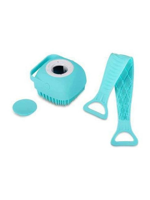 TREZILA 2 in 1 Silicone Soft Bath Body Brush Combo AND bathroom body brush,Bathing Brush for Women,body cleaning brush for Use in Shower, Soft Cleaning Body Brush with Shampoo Dispenser - Skin Massage Brush Bath Bathroom,Gentle Scrub Massage,Dead Skin Removal Exfoliating Belt for Shower(Multicolor,2