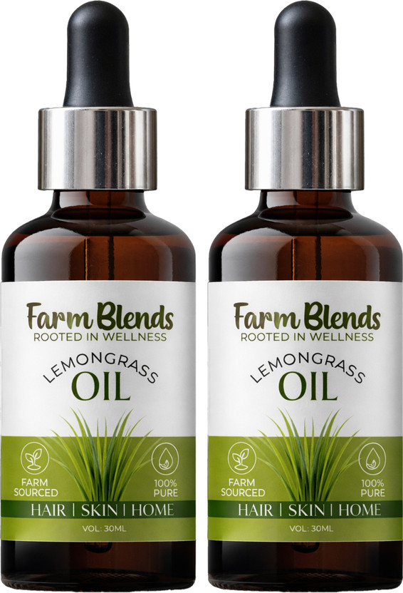 FarmBlends Lemongrass Essential Oil 100% Natural For Skin & Hair Combo (30ml)(30 ml)