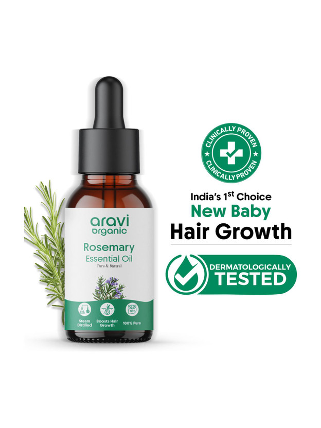 Aravi Aravi Organic 100% Pure & Natural Rosemary Essential Oil for Hair Growth & Hair Fall Control(15 ml) - Flipkart Deal