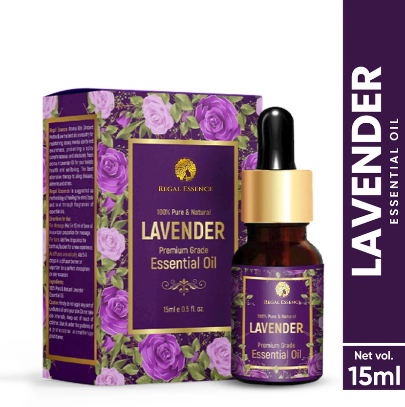 Regal Essence Lavender Essential Oil |100% Natural Oil for Healthy Hair, Skin & Sleep - 15 ml(15 ml)