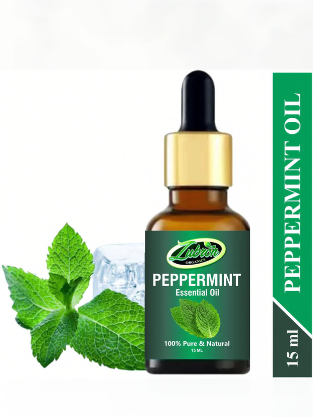 Zubron Organics 100% Natural & Organic, Peppermint Essential Oil for Skin and Hair(15 ml)