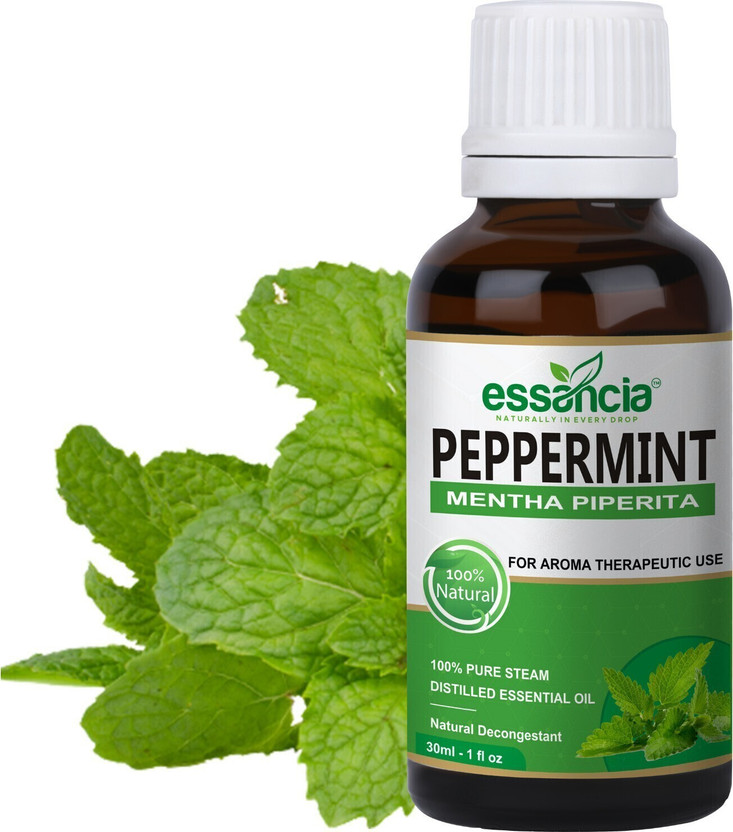 essancia Peppermint Essential Oil for Hair Growth, Muscle Pain Relief, Face, Skin, Relaxation and Aromatherapy. 100% Pure, Natural, Undiluted and Therapeutic Grade Essential Oil(30 ml)