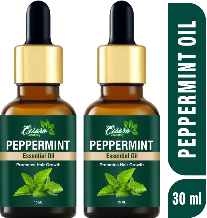 Cesaro Organics Best Peppermint Essential Oil, 100% Natural & Pure, for Hair, Skin, Face, Cold(30 ml)