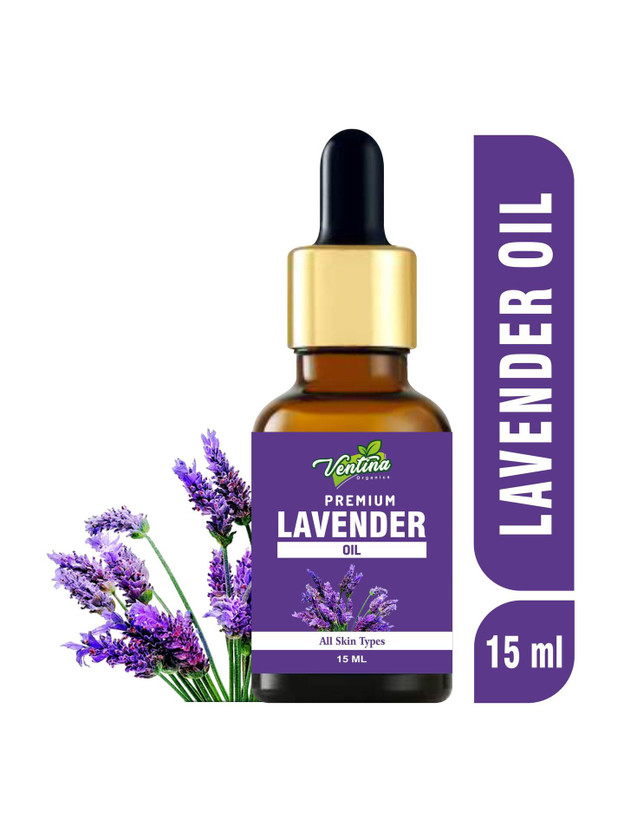 Ventina Organics Best Lavender Essential Oil, 100% Natural & Pure, for Hair, Skin, Face(15 ml)