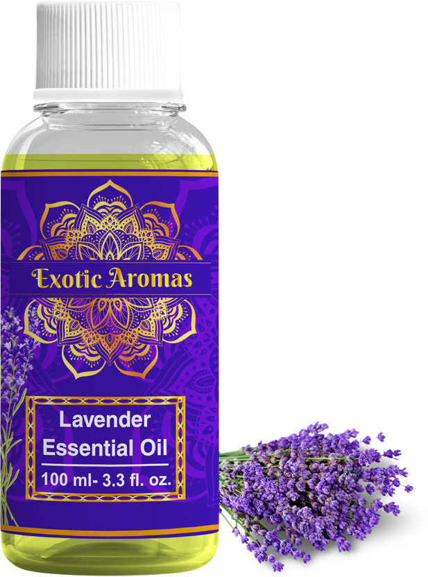 Exotic Aromas Lavender Essential Oil for Stress Relief, Hair, Skin & Sleep(100 ml)