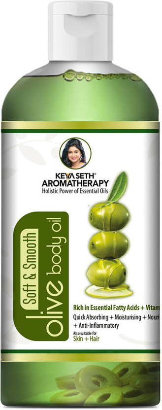 KEYA SETH AROMATHERAPY Olive Body Oil,Quick Absorbing Non-Sticky Nourishment for Hair Skin Massage Oil(400 ml)
