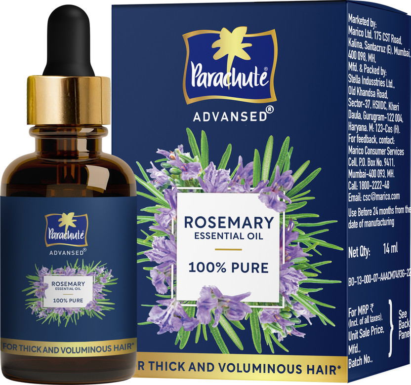 Parachute Parachute Advansed Rosemary Essential Oil | 100% Pure | Thick & Voluminous(14 ml) - Flipkart Deal