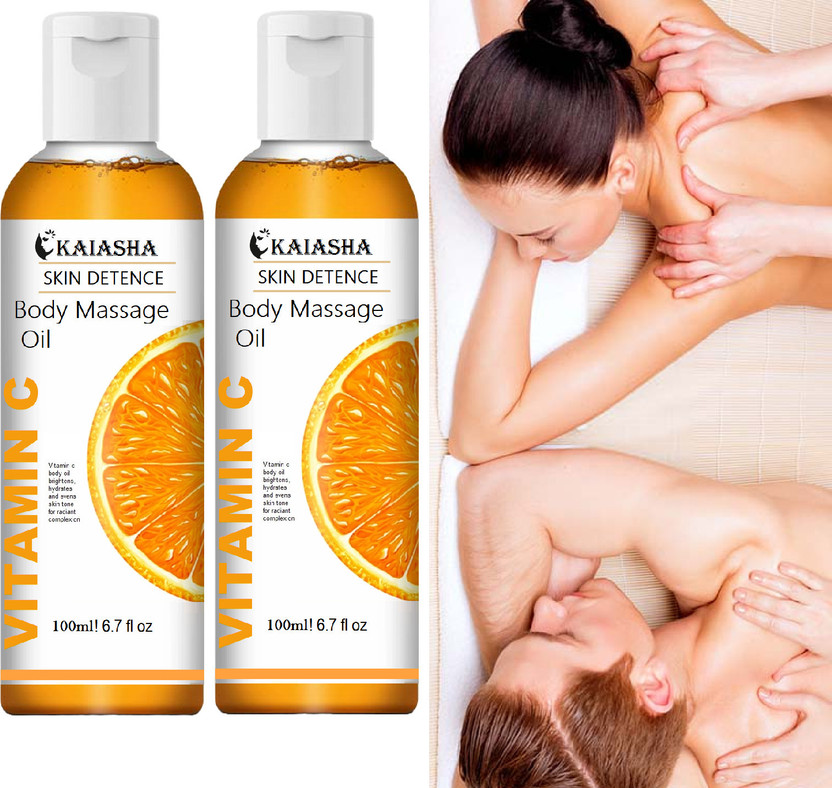 KAIASHA full-body, spa massage. Stress Body Massage VITAMIN -C Oil,(200 ml)