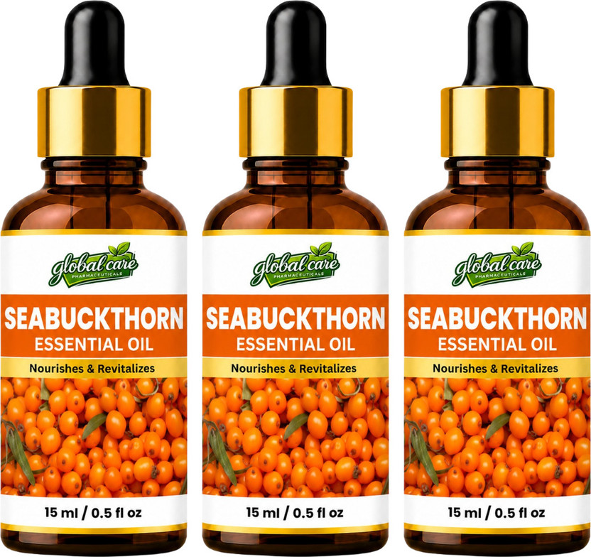 global care (PACK OF 3) Seabuckthorn Essential Oil 15ml | Personal Care Oil(45 ml)