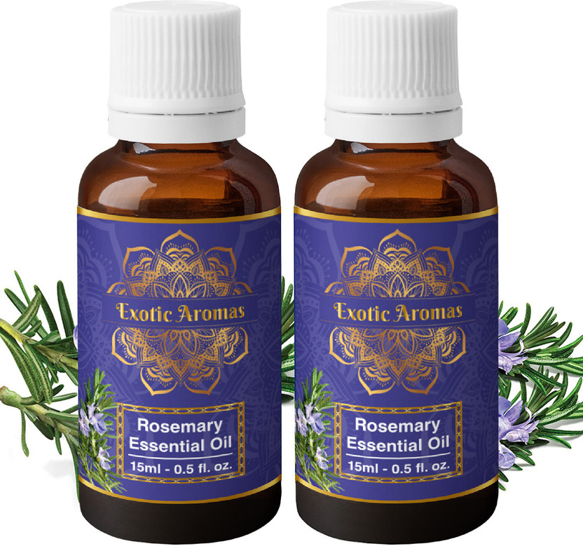 Exotic Aromas Rosemary Oil for Hair Growth, Skin, Aromatherapy 100% Pure & Natural, Pack of 2(30 ml)