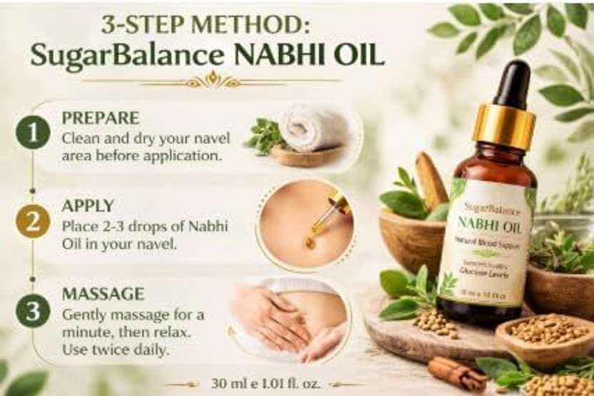 BOUQIE Nabhi Oil Blood Sugar Support Herbal Navel Care Daily Wellness Oil(30 ml)