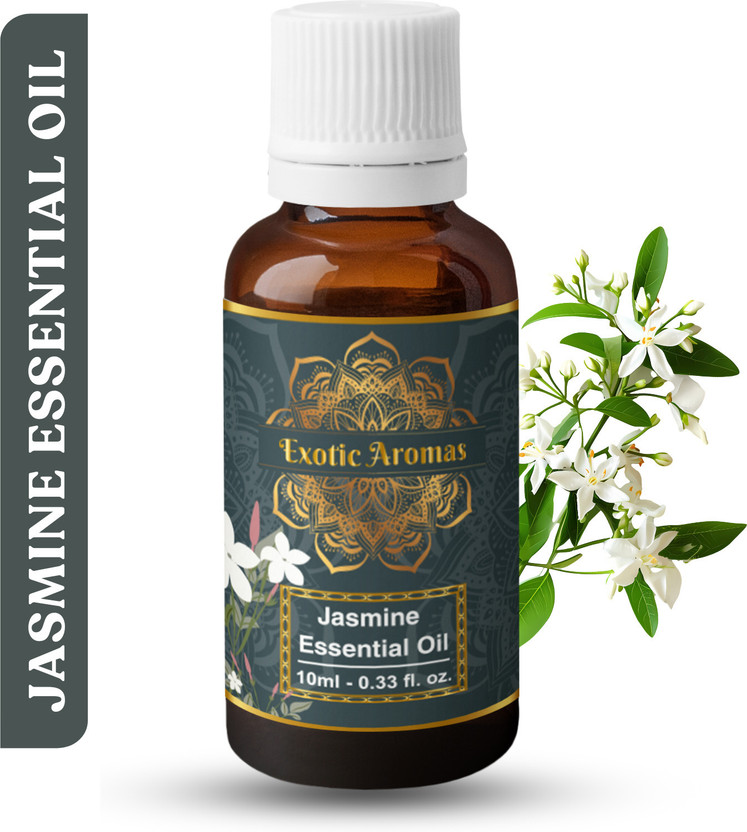 Exotic Aromas Jasmine Essential Oil, 100% Pure and Natural, For Aromatherapy , Skin & Hair(10 ml)
