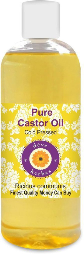 deve herbes Pure Castor Oil (Ricinus communis) 100% _Natural Therapeutic Grade Cold Pressed(200 ml)
