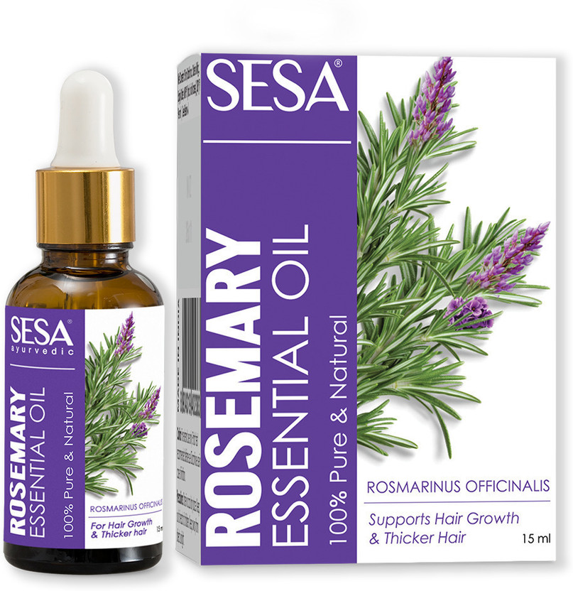 SESA 100% Pure Rosemary Essential Oil For Hair Growth & Nourishment, Face and Skin(15 ml)