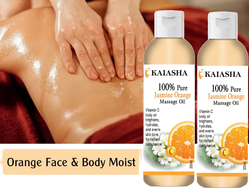 KAIASHA massage oil for romance jasmine & orange massage oil All Skin Types(400 ml)