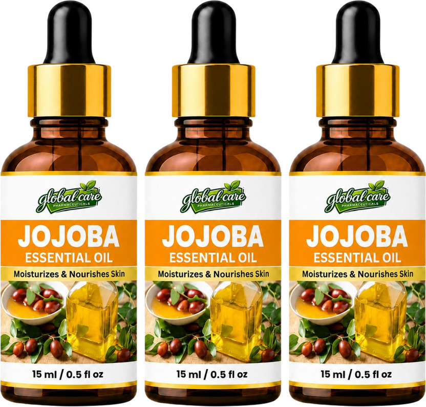 global care (PACK OF 3) Jojoba Oil 15ml | Hair & Skin Care Oil(45 ml)