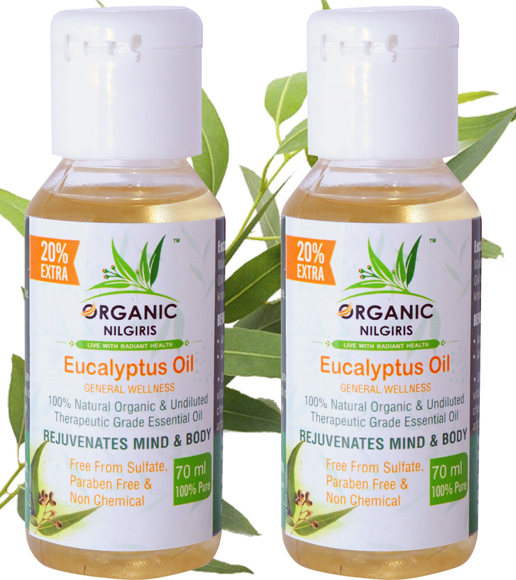 organic nilgiris Eucalyptus Oil 100% Natural Nilgiri thailam, Neelgiri tel for sinus, cold, natural sanitizer, skin & mehandi diffuser, headache(140 ml)
