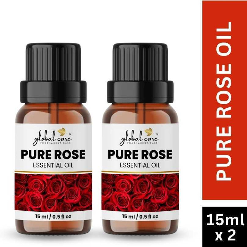 global care Pure Rose Essential Oil 15ml Pack of 2 – Natural Skin & Hair Care(15 ml)