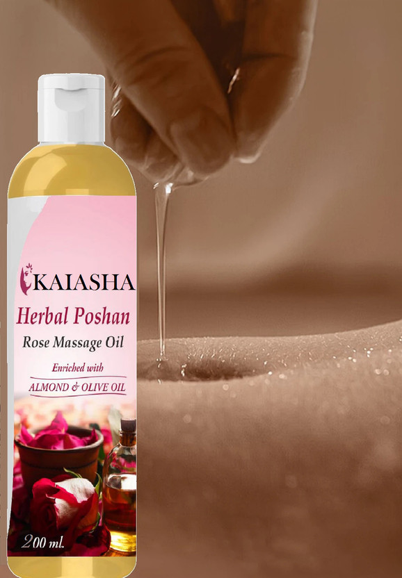 KAIASHA Relax Your Body & Mind – Rose Oil Perfect for Spa & Home Massage Oil for Women(200 ml)