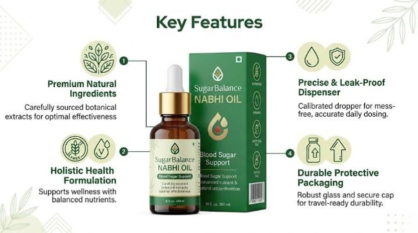 BOUQIE SugarBalance Nabhi Oil Ayurvedic Herbal Navel Care Wellness Blend External(30 ml)