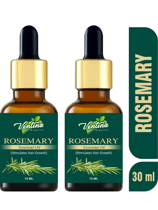 Ventina Organics Rosemary Essential Oil 100% Pure & Natural for Hair Growth, Skin, Anti Dandruff,(30 ml)