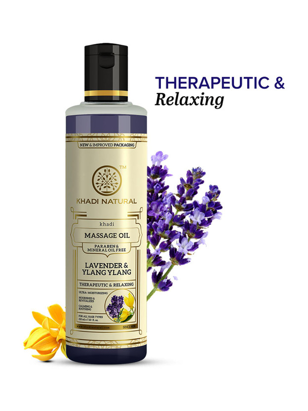KHADI NATURAL Lavender & Ylang Ylang Massage Oil for Smooth Skin Care(210 ml)