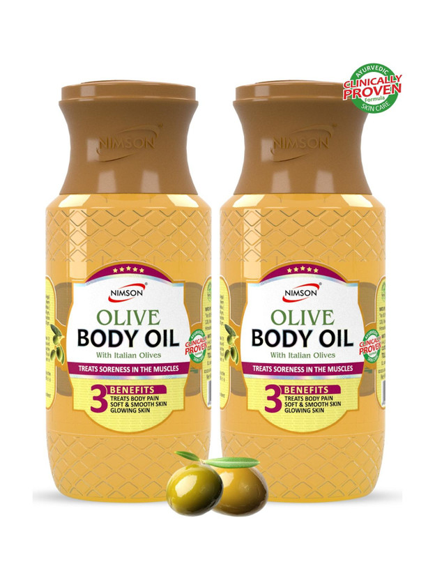 Nimson Olive Body Massage Oil with Italian Olives Treats Body Pain Muscles Smooth Skin(1000 ml)