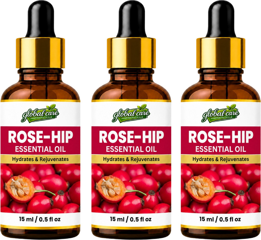 global global care (PACK OF 2) Rose Hip Essential Oil 15ml | Skin & Beauty Care Oil(45 ml) - Flipkart Deal