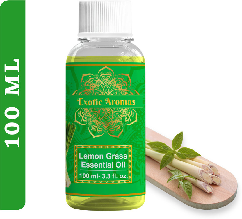 Exotic Aromas Lemongrass Essential Oil, 100% Pure and Natural, For Aromatherapy , Skin & Hair(100 ml)